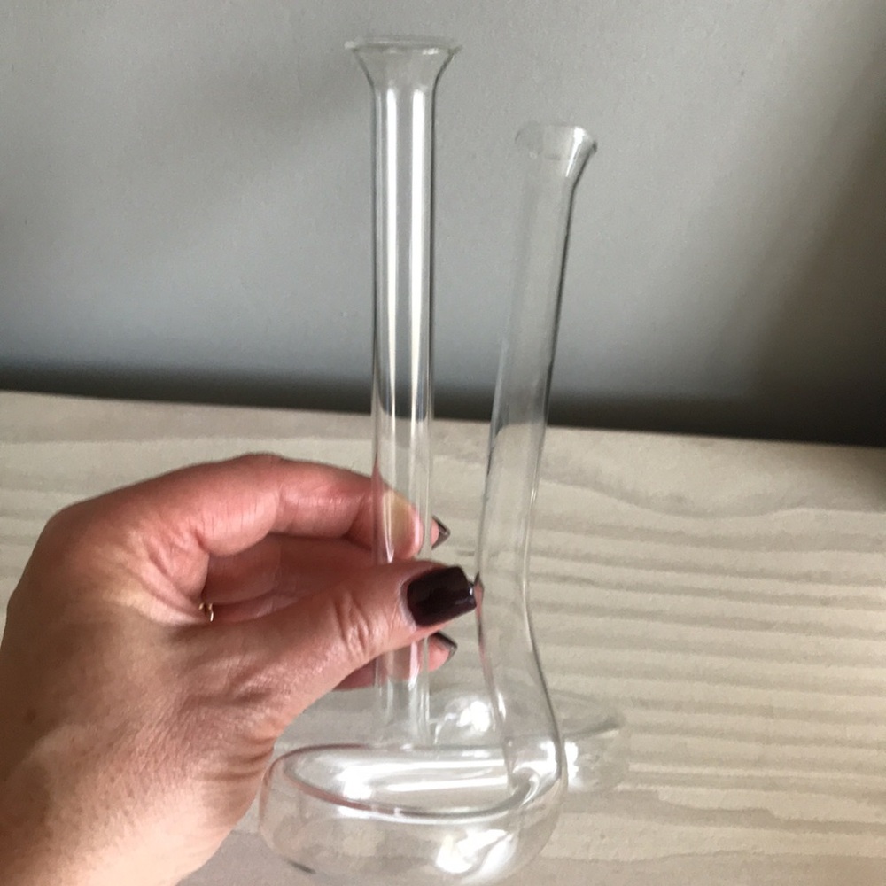 VTG Art Deco Retro Twist Propagate Double Stem Bud Vase - Picture 4 of 4